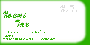 noemi tax business card